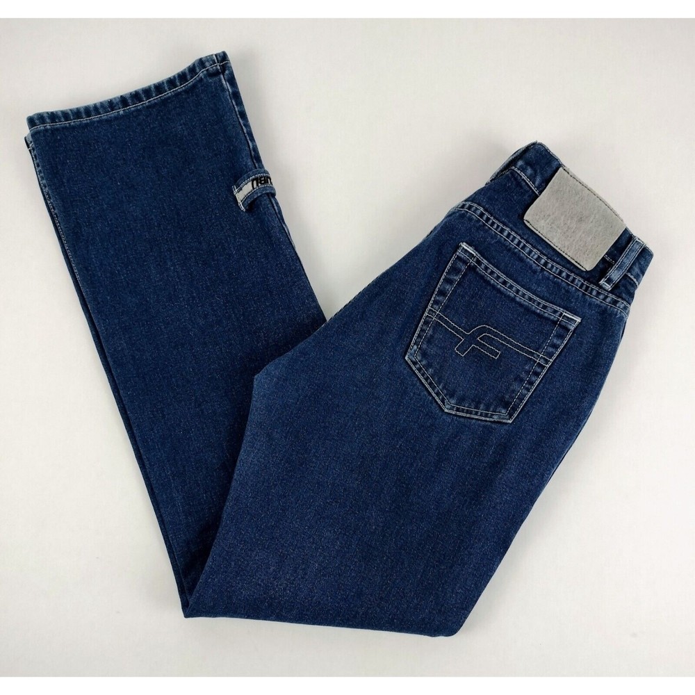 Fubu The Collection Womens Jeans Medium Wash Straight Leg Mid Rise Size 9/10